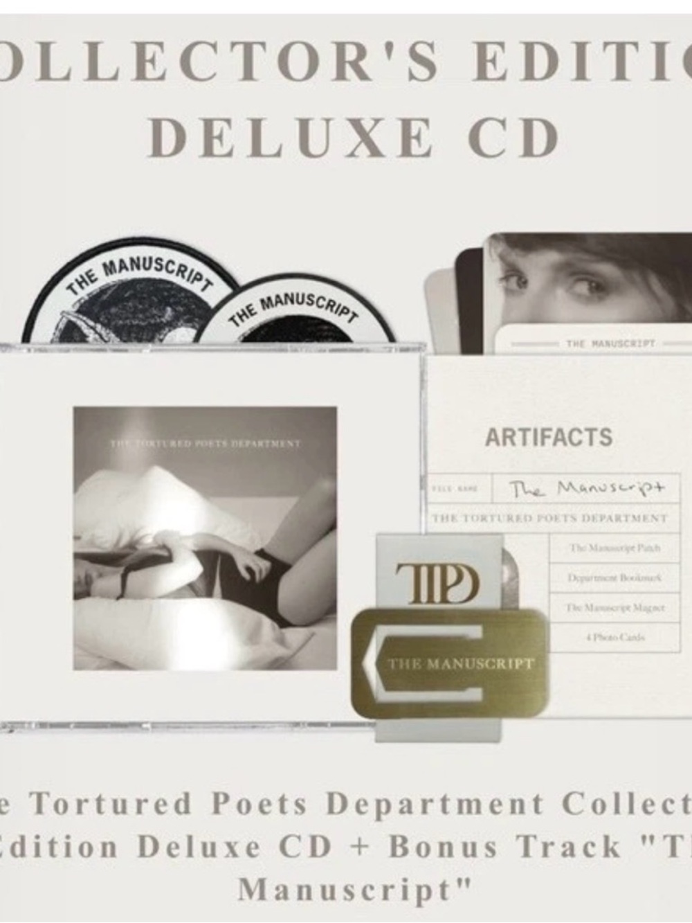 Taylor Swift TTPD Deluxe CD Collector's Edition with artifacts sealed